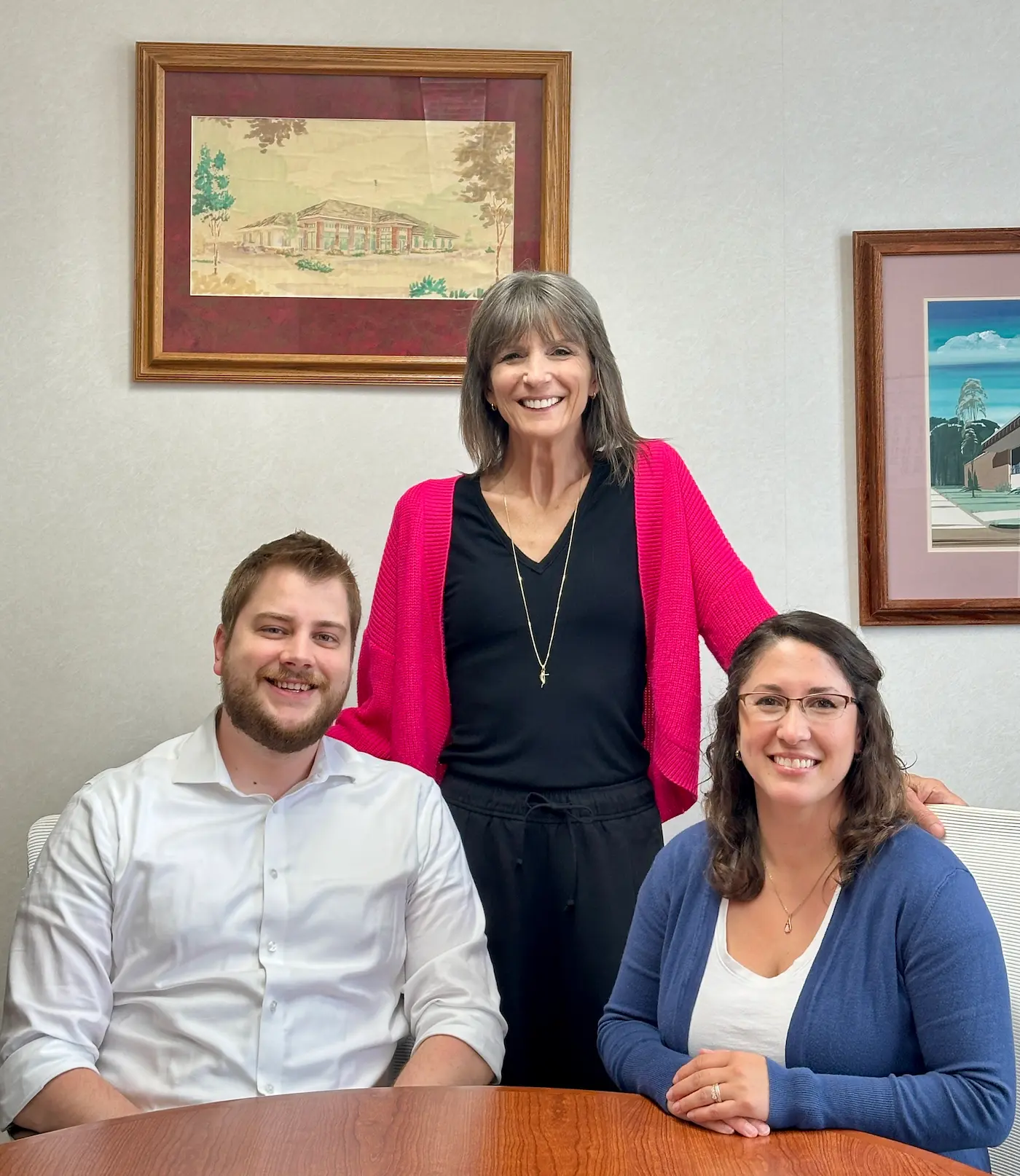 The Title Thirty Three team — Ben, Judy, and Danni at their Newburg, Wisconsin office